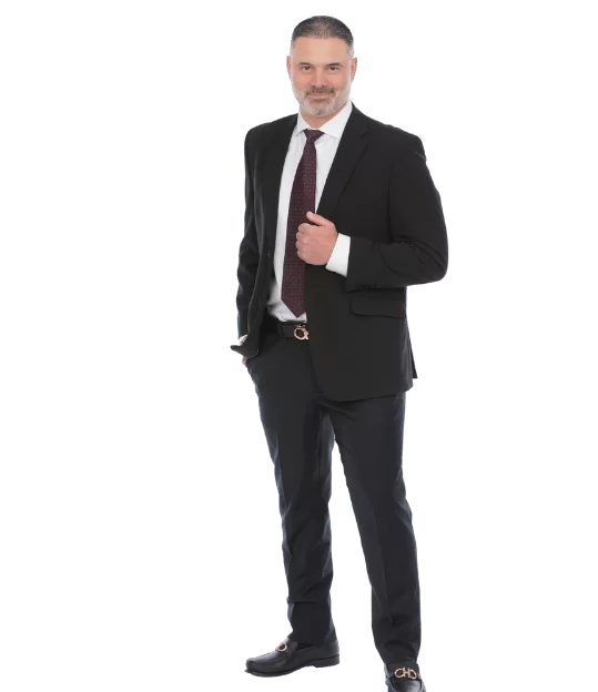 A person in black formal clothes